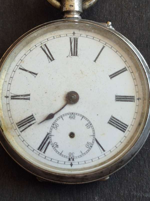 Vintage.800 Silver Fob Watch (not working)