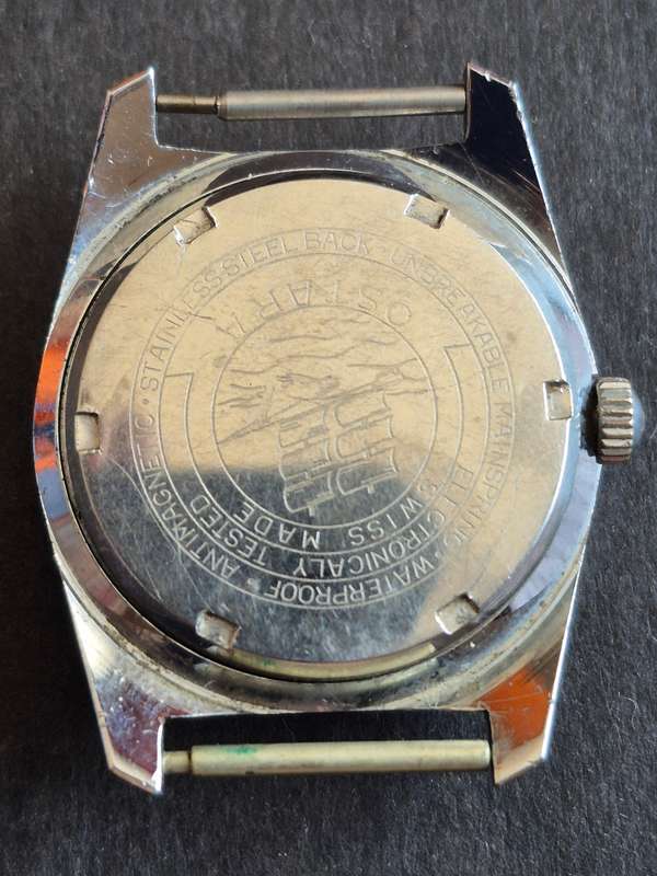 Vintage Ostara 21 Jewels Unbreakable Spring Waterproof Datamatic Mechanical Men's Wrist Watch