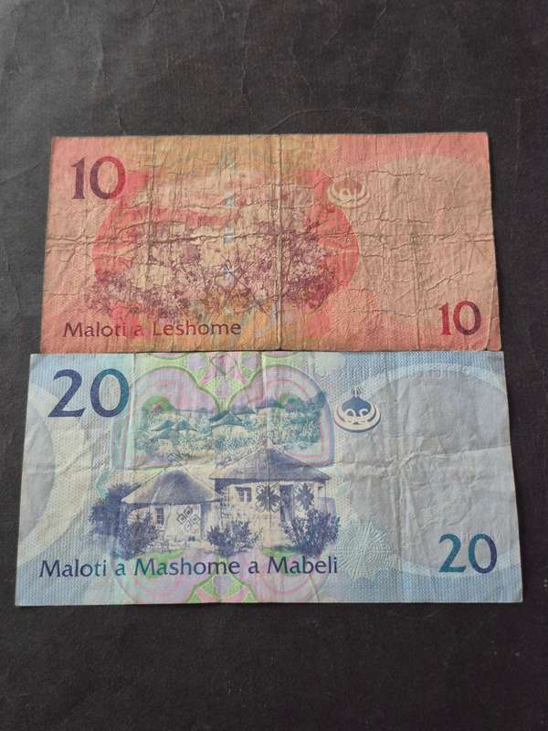 Lesotho 10/20 Maloti Notes
