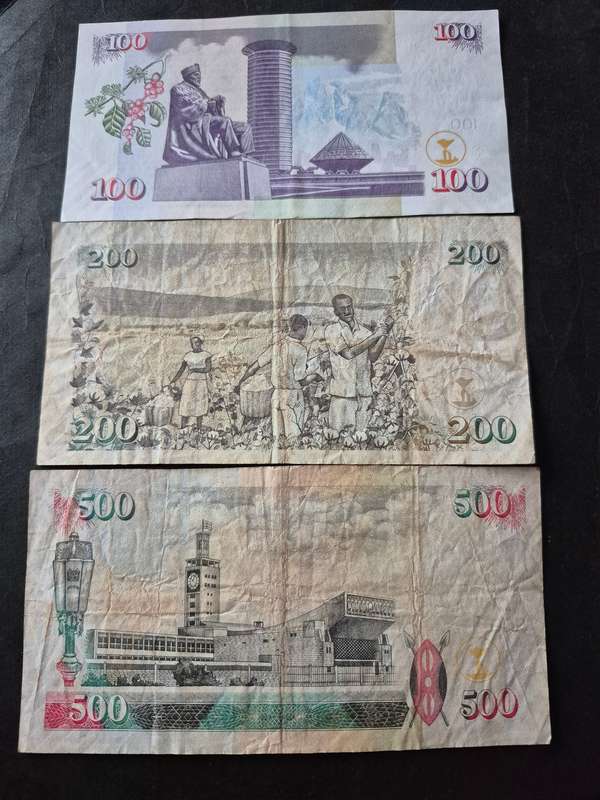 Kenya 100/200/500 Shilingi Notes 2010