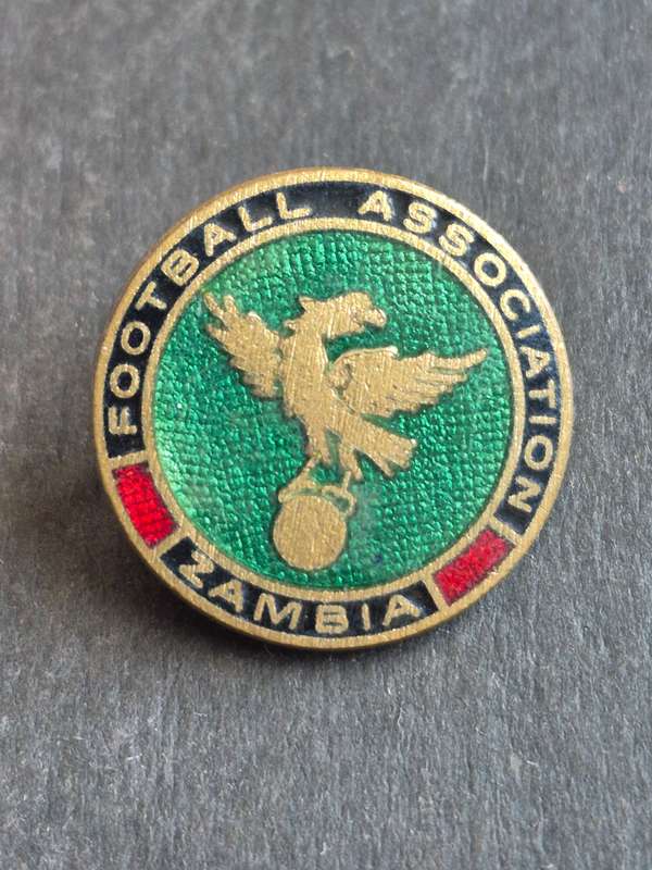 Vintage rare Zambia Football Association Enamel Pin Badge