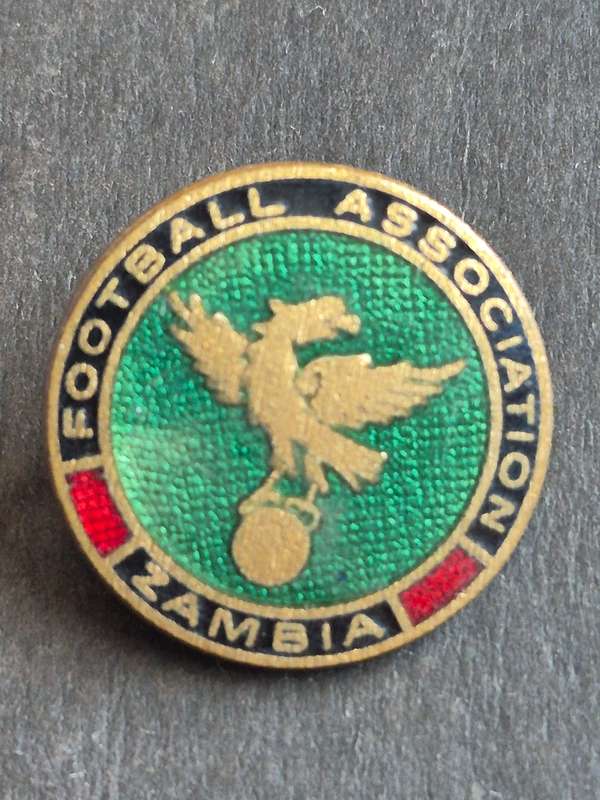 Vintage rare Zambia Football Association Enamel Pin Badge