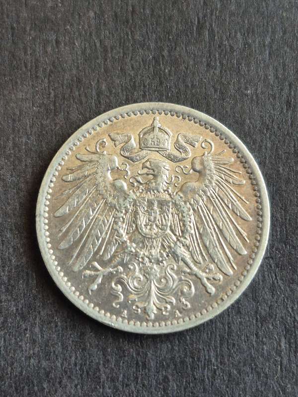 Deutsches Reich One Mark 1907 Silver