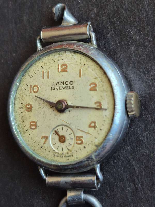Vintage Ladies Lanco Mechanical Wrist Watch 15 Jewels (nice condition) - not working