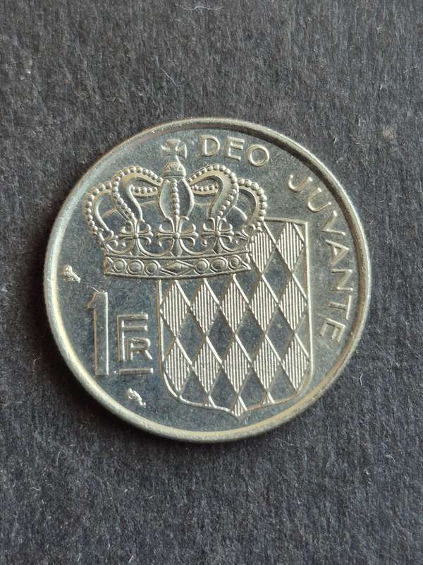 Monaco One Franc 1960 UNC (Prince Rainier III)