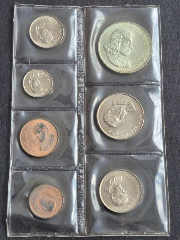SA Mint Pack 1968 English (including Silver One Rand)