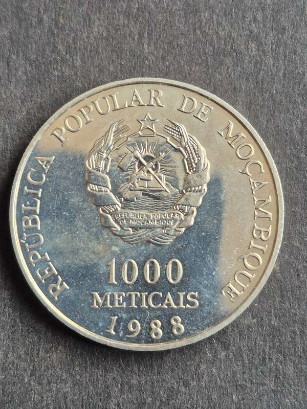Republica Portuguesa Mozambique 1000 Meticais 1988 Pope John Paul II - visit to Mozambique
