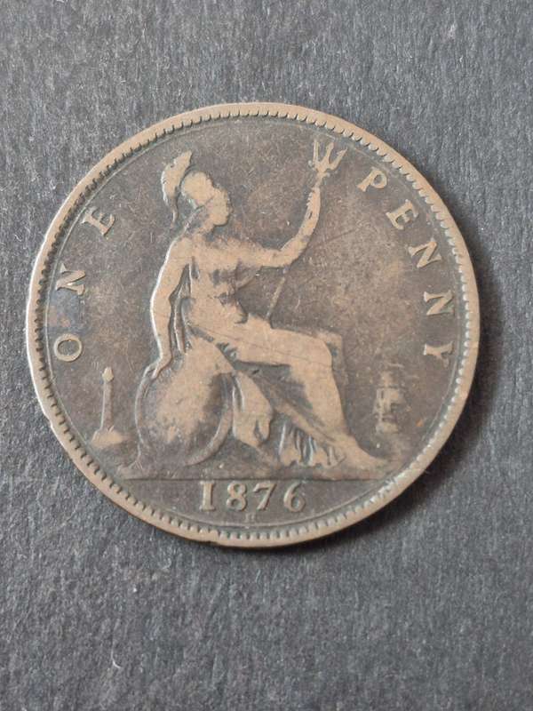 UK One Penny Queen Victoria 1876