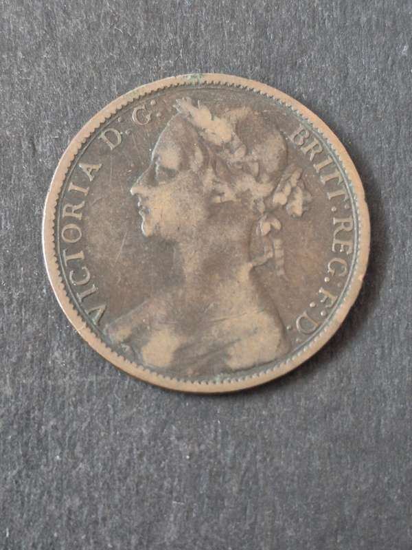 UK One Penny Queen Victoria 1876