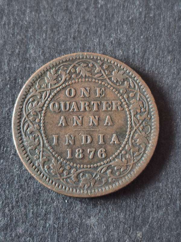 India One Quarter Anna 1876
