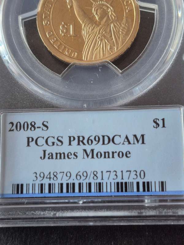 The President Series James Monroe One Dollar- 5th President of the United States 1817-1825