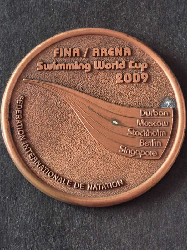 Fina/Arena Swimming World Cup 2009 "Water is our World" Medallion 62mm