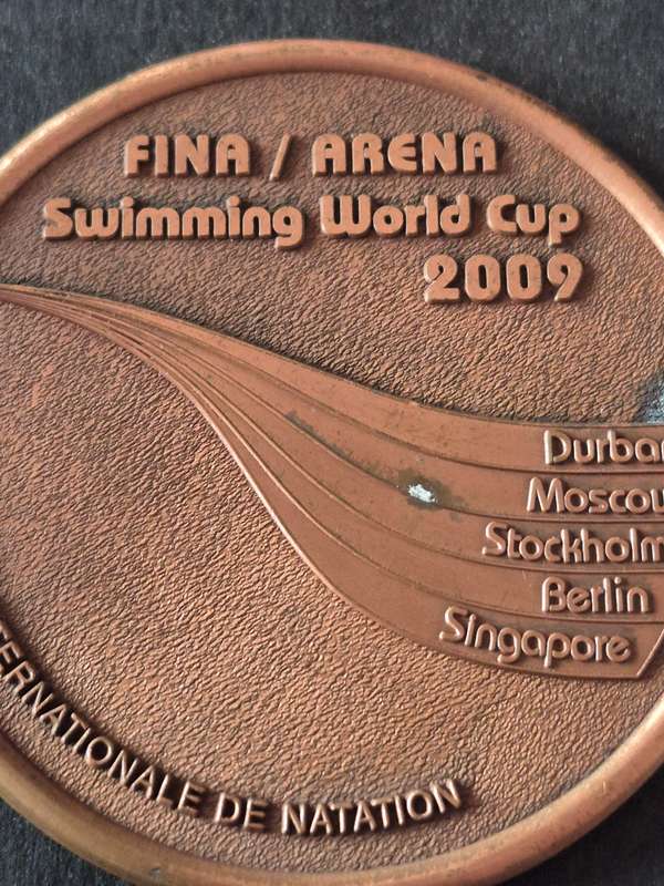 Fina/Arena Swimming World Cup 2009 "Water is our World" Medallion 62mm