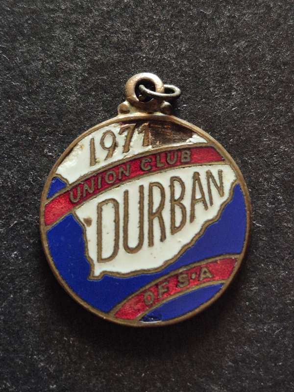 Union Club of Durban 1971 Enamel Badge no. 952