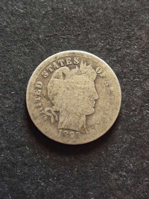 USA Barber Dime 1892 Silver