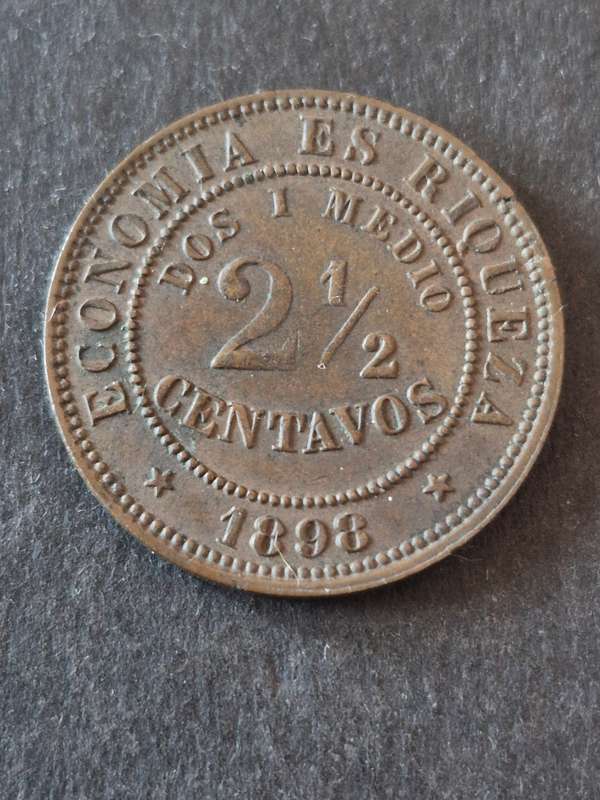 Chile 2 1/2 Centavos 1898 (nice condition)