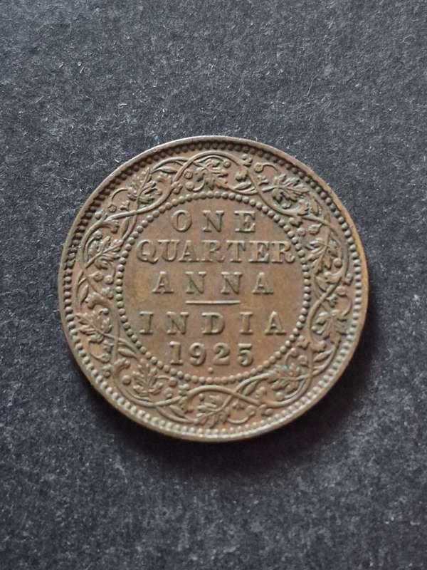 India One Quarter Anna 1925 King George IV