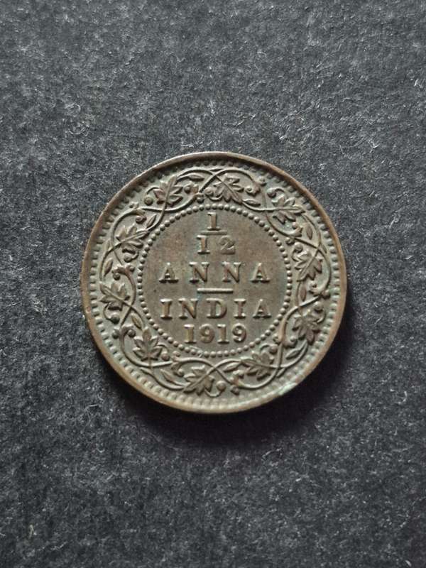 India 1/12 Anna 1919 (nice condition)