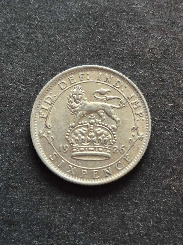 UK Sixpence 1926 Silver (excellent condition)