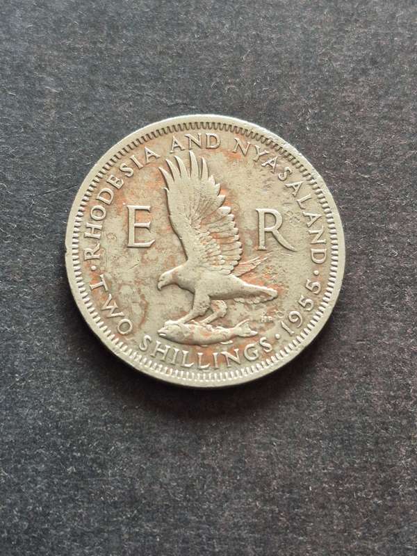 Rhodesia and Nysaland 2 Shillings 1955 (Filler coin)