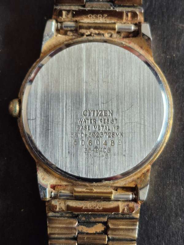 Vintage Citizen Men's Quartz Gold Plated Wrist Watch (not working)