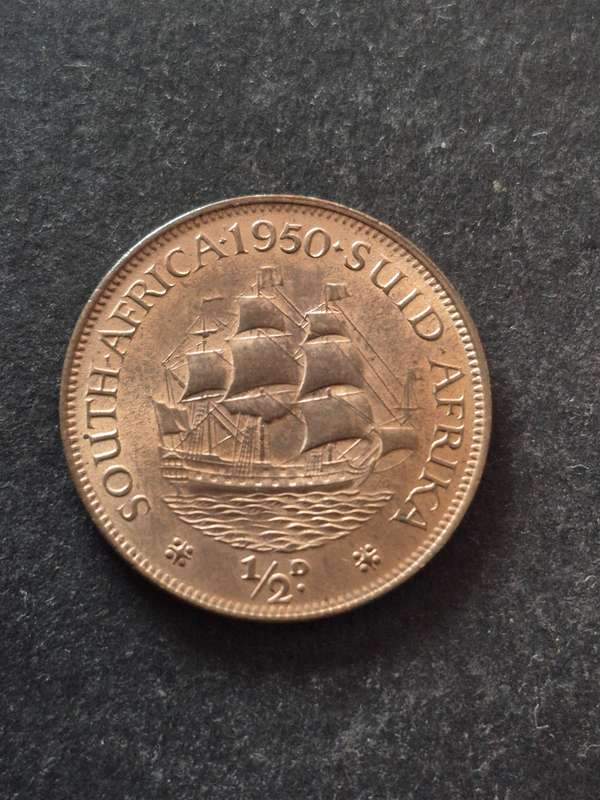 Union Half Penny 1950 EF+/UNC