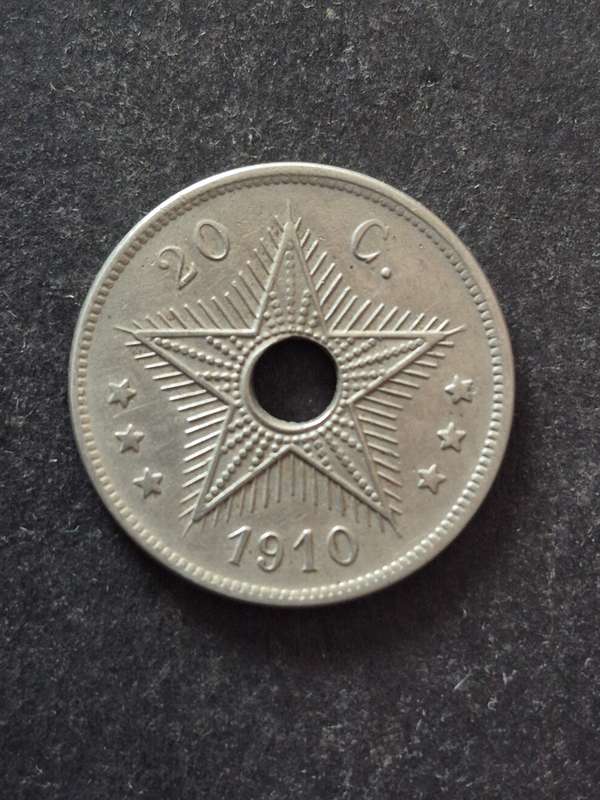 Belgium Congo 20 Centimes 1910 (excellent condition)