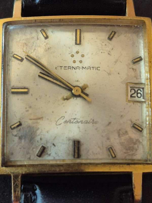 Eternamatic Centenaire no. 465 Mechanical 21 Rubies Wrist Watch (gold plated) runs - needs to be ser