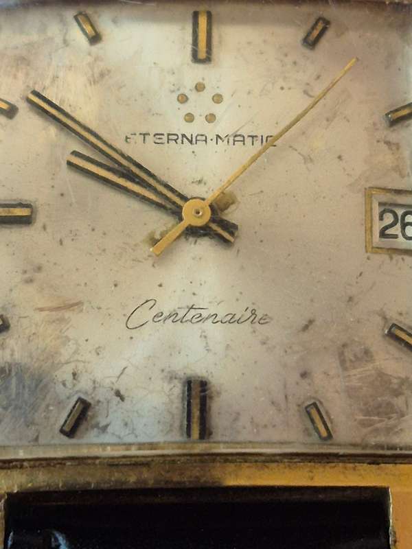 Eternamatic Centenaire no. 465 Mechanical 21 Rubies Wrist Watch (gold plated) runs - needs to be ser