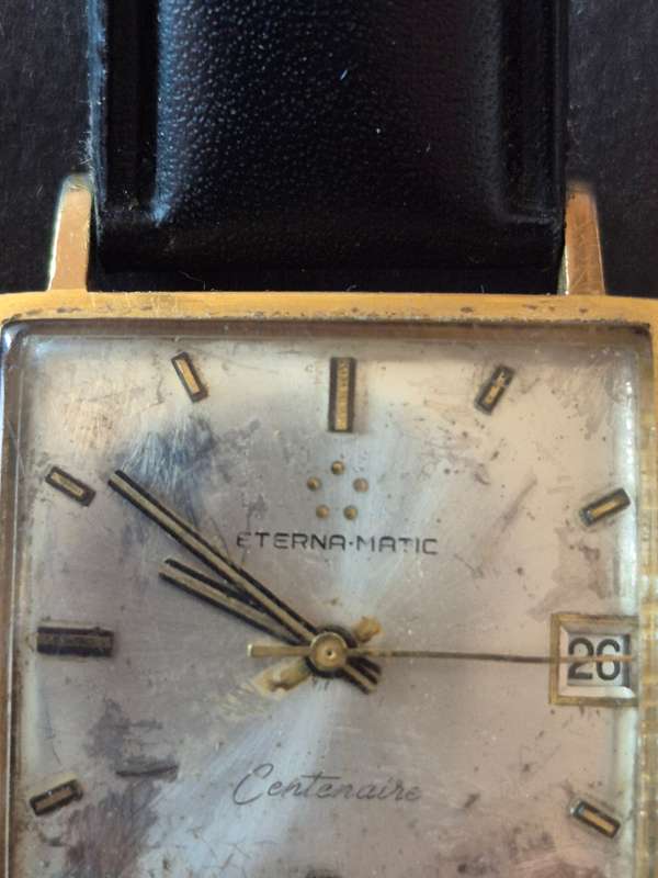 Eternamatic Centenaire no. 465 Mechanical 21 Rubies Wrist Watch (gold plated) runs - needs to be ser