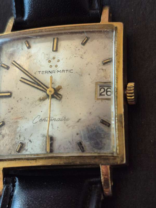 Eternamatic Centenaire no. 465 Mechanical 21 Rubies Wrist Watch (gold plated) runs - needs to be ser