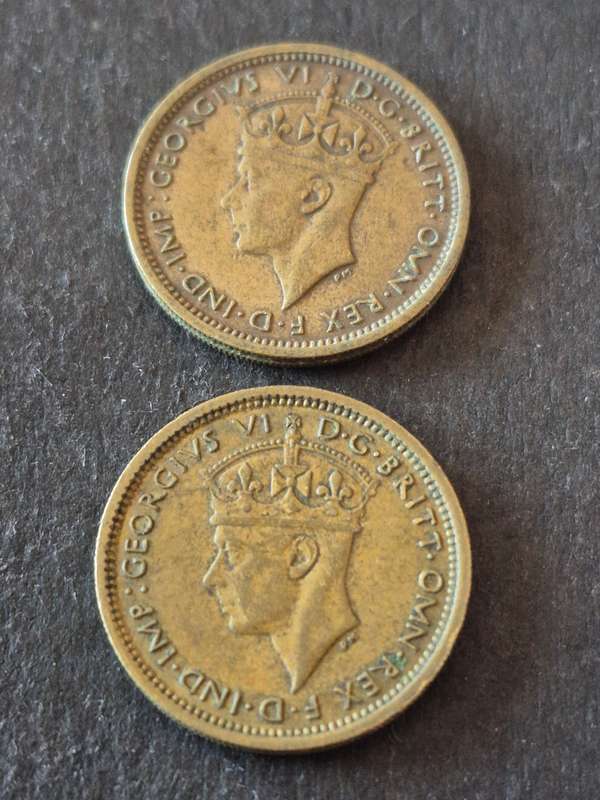 2 x British West Africa Sixpence 1938