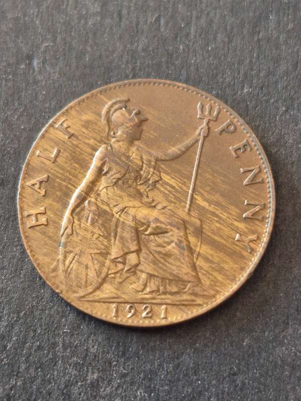 UK 1/2 Penny 1929 (excellent condition)