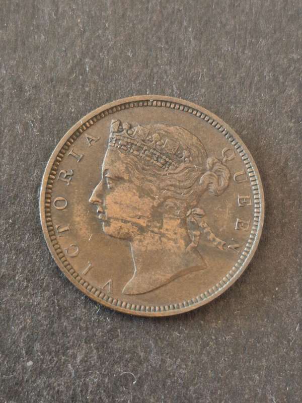 Mauritius 2 Cents 1884 Queen Victoria (nice condition)