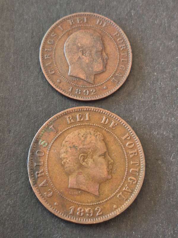 Portugal 10 Reis and 20 Reis 1892 (nice condition)