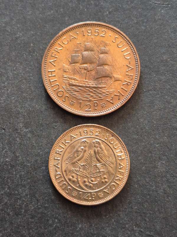 Union Half Penny and Farthing 1952 Proof