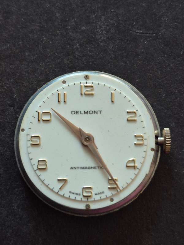 Vintage Delmont Antimagnetic Swiss made Men's Wrist Watch (not working)