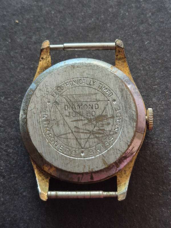 Vintage Delmont Antimagnetic Swiss made Men's Wrist Watch (not working)
