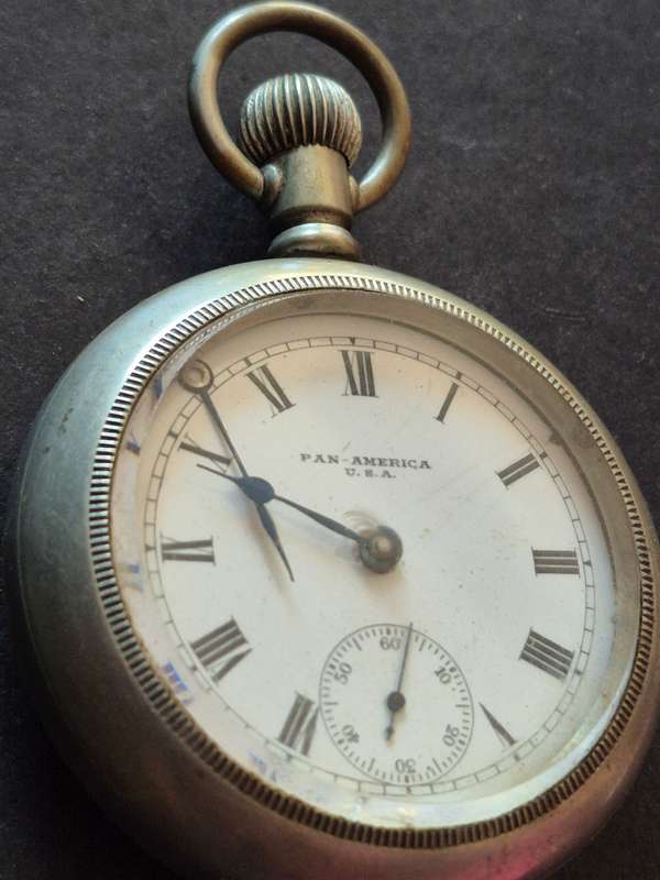 Pan America Pocket Watch- original glass (not working)