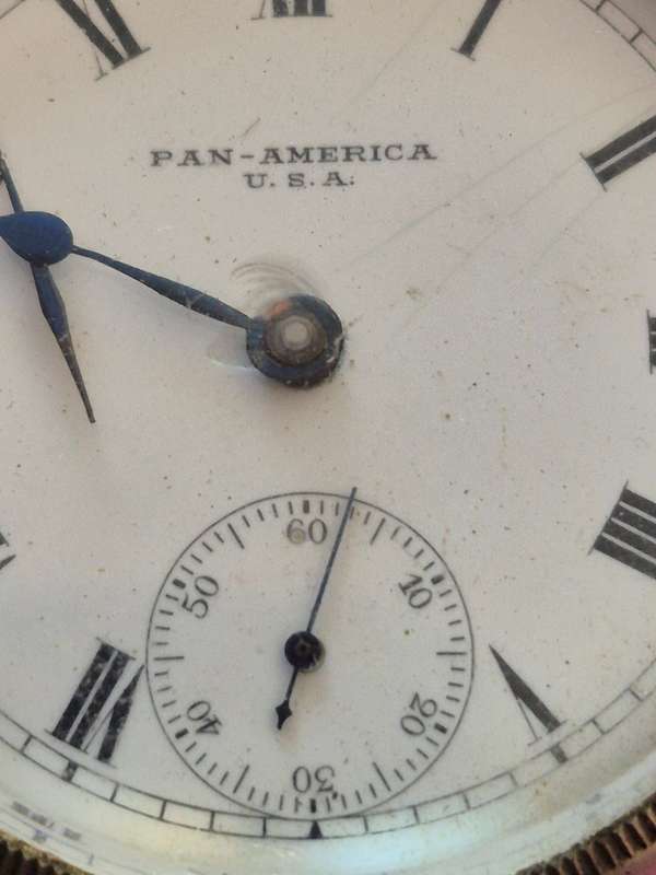 Pan America Pocket Watch- original glass (not working)