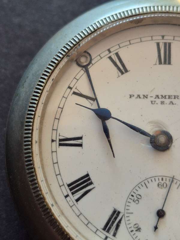 Pan America Pocket Watch- original glass (not working)