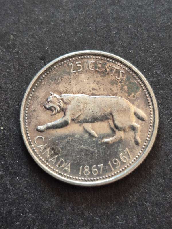 Canada 25 Cents 1967 Silver