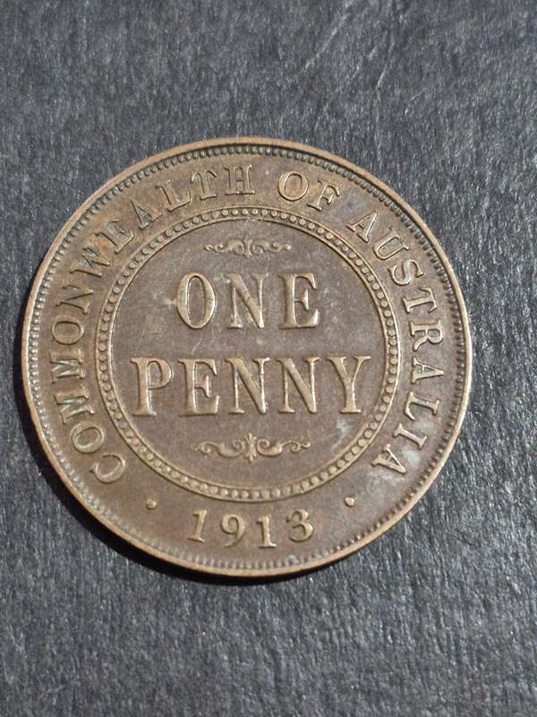 Australia One Penny 1913 King George VI (nice condition)