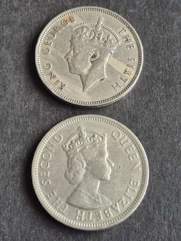 2 x Mauritius One Rupee 1951/1978