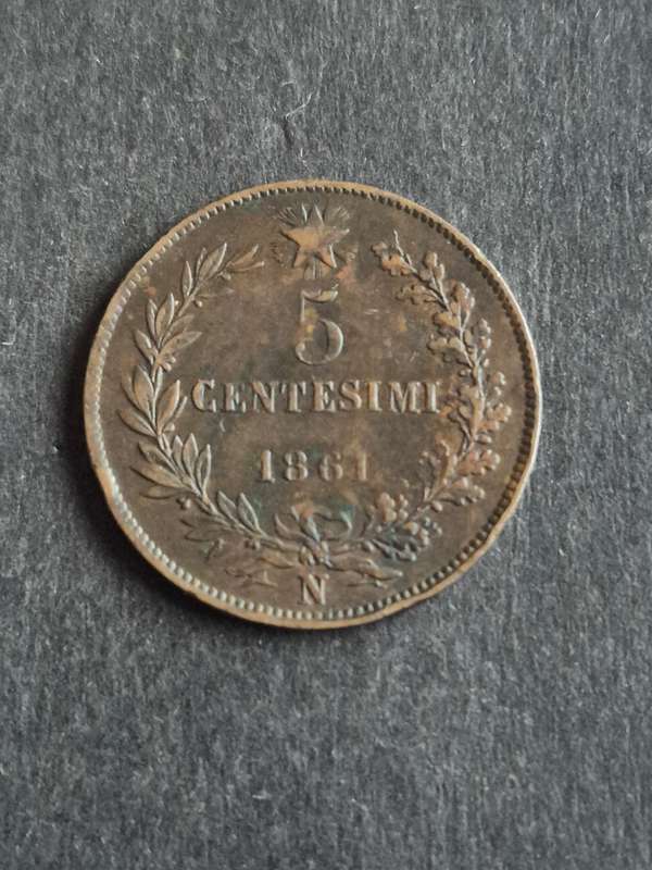 Italy 5 Centesimi 1861