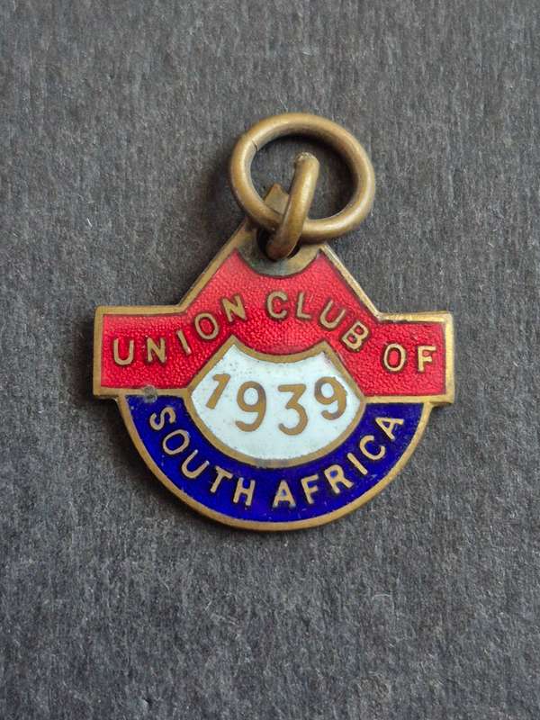 Union Club of South Africa Enamel Badge 1939 no. 279