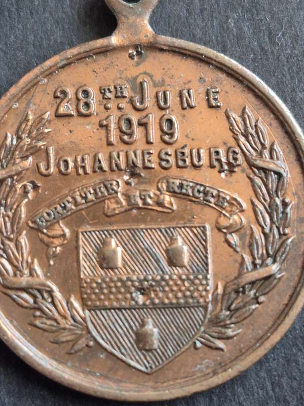 WW1 SA Medal to Commemorate the Conclusion of the Great War/Peace with Honour 28 June 1919