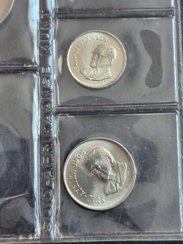 SA Mint Pack 1968 Afrikaans (missing Silver One Rand)