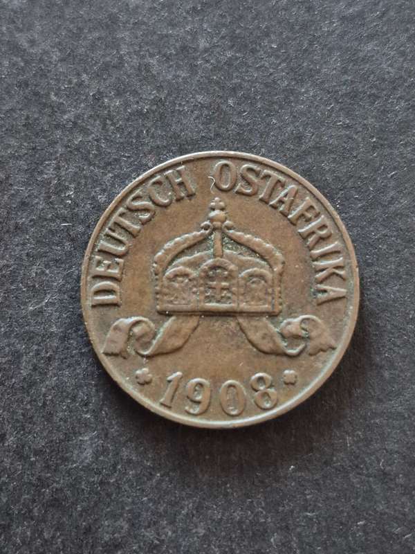 Deutsche Ostafrika One Heller 1908J