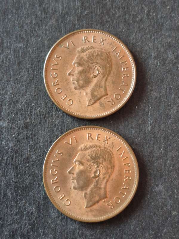 2 x Union Farthing 1943 EF+/UNC